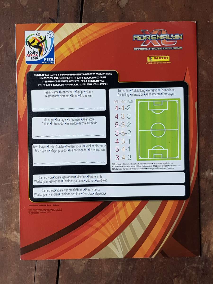 Panini Game Board Adrenalyn FIFA World Cup