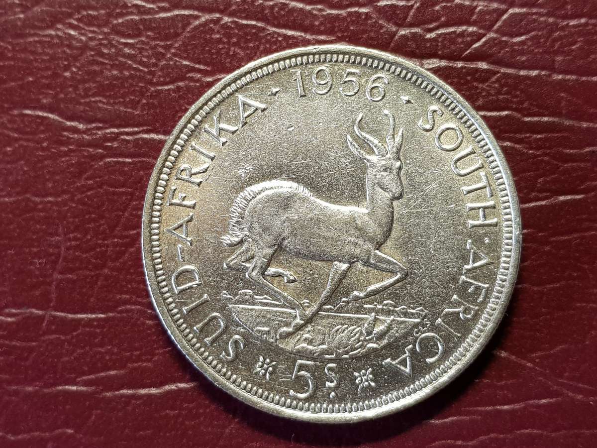 1956 SA Union Silver 5 Shillings