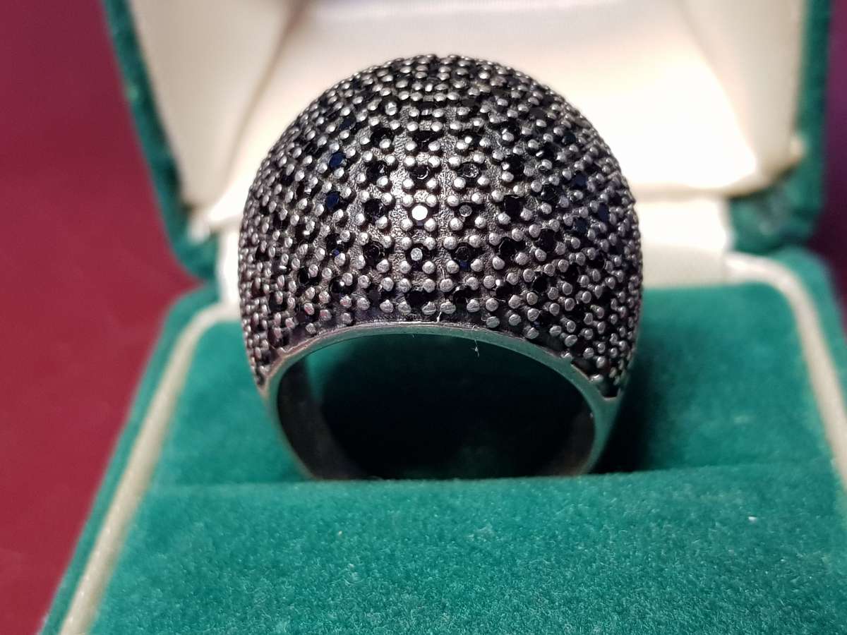 Lovely Genuine Solid Sterling Silver Ring In Excellent Condition - [10,5 g]*