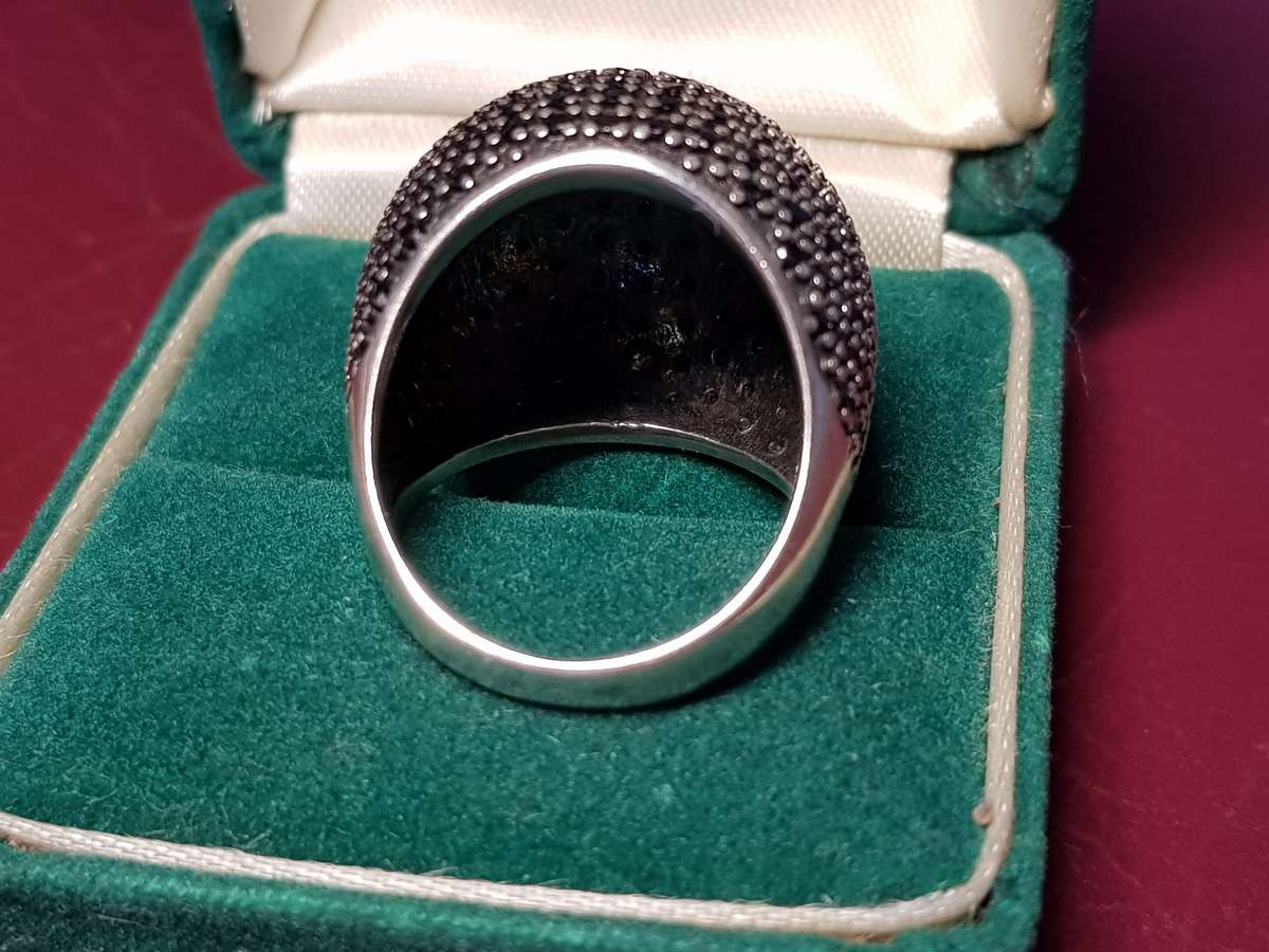 Lovely Genuine Solid Sterling Silver Ring In Excellent Condition - [10,5 g]*