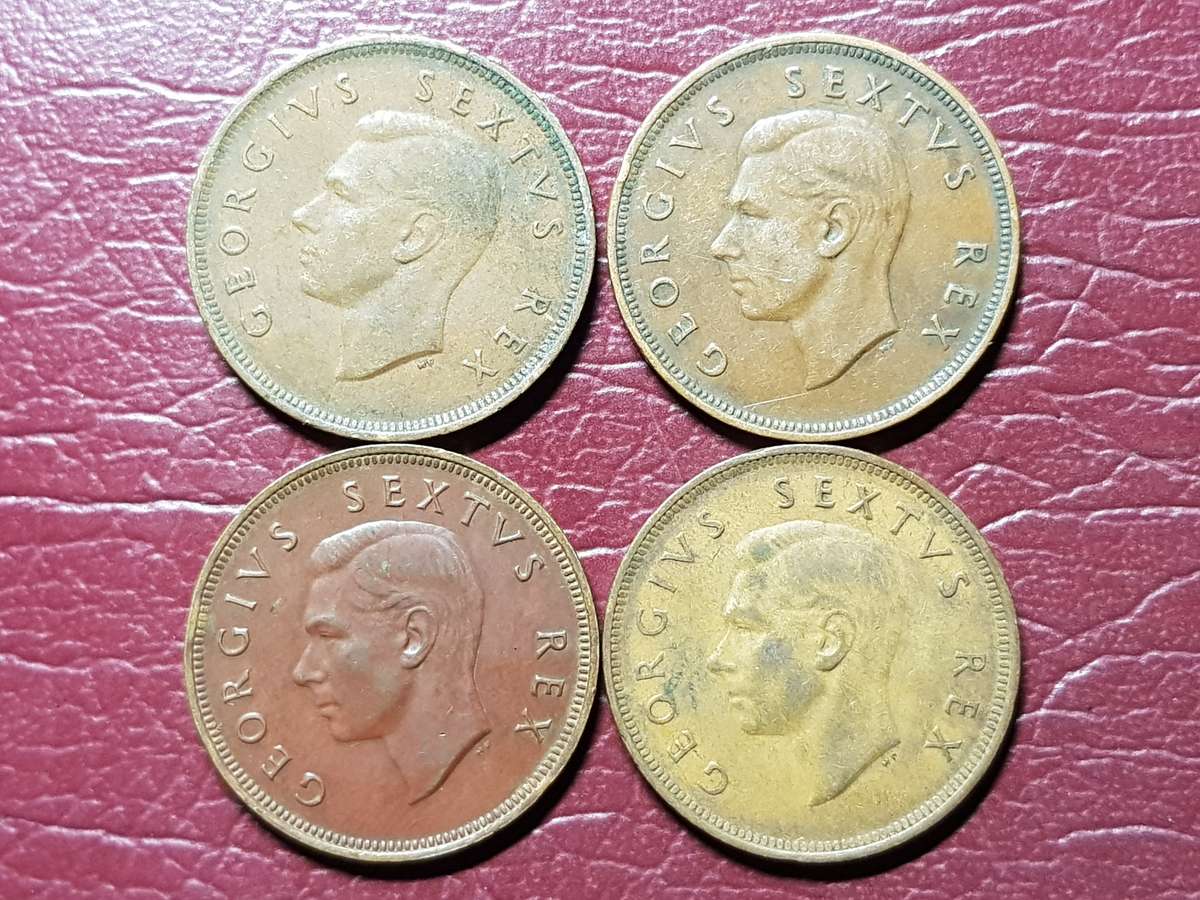 A Lot Of 4 x 1952 SA Union Pennies - [Bid per coin to take all]