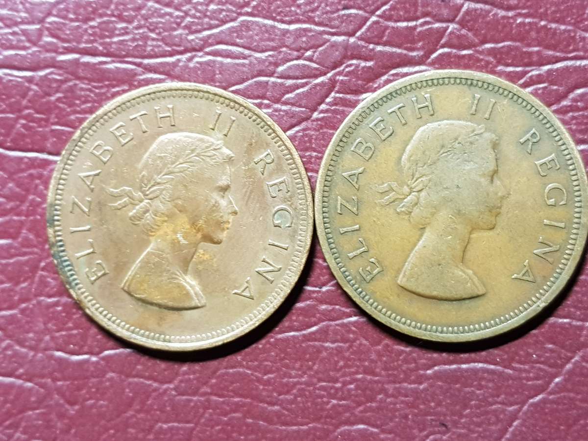 A Lot Of 2 x 1953 SA Union Pennies - [Bid per coin to take both]