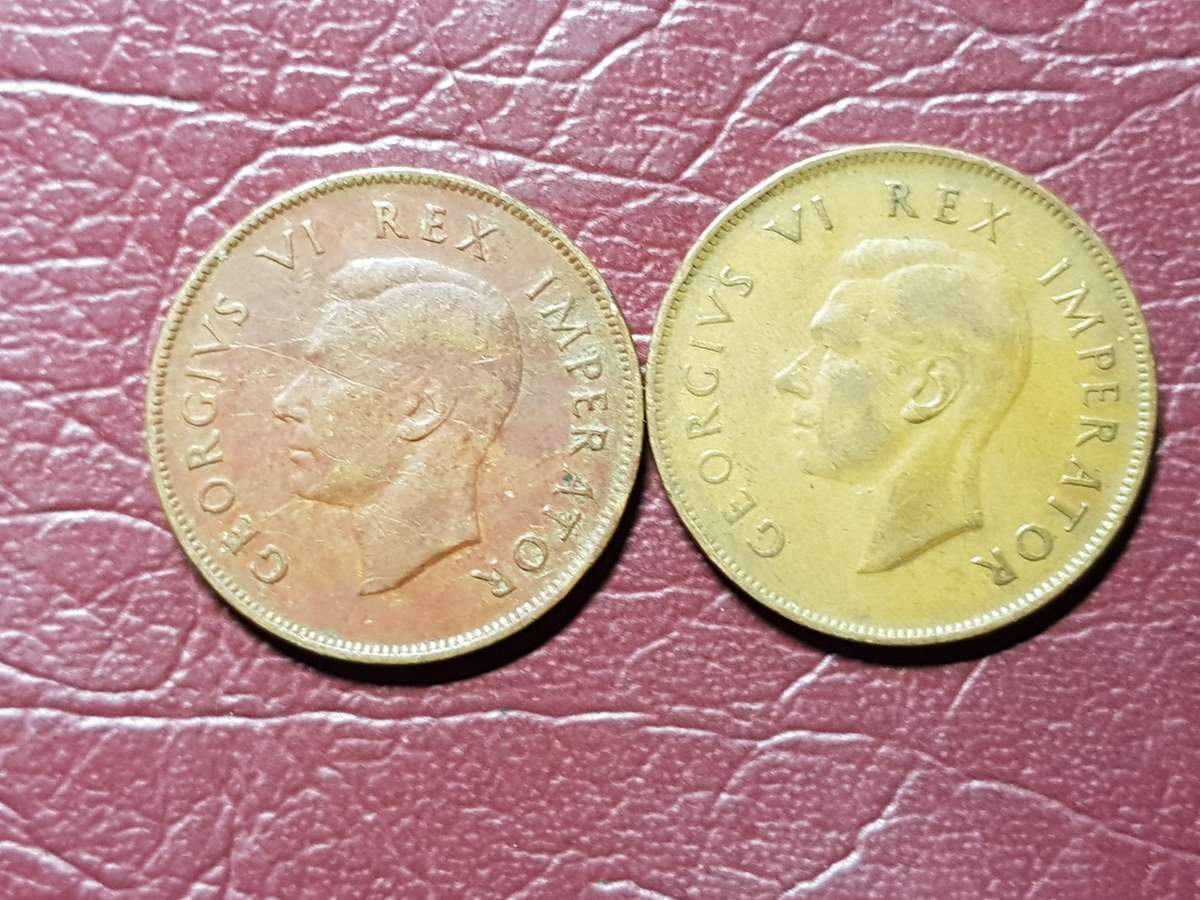 A Lot Of 2 x 1943 SA Union Pennies - [Bid per coin to take both]