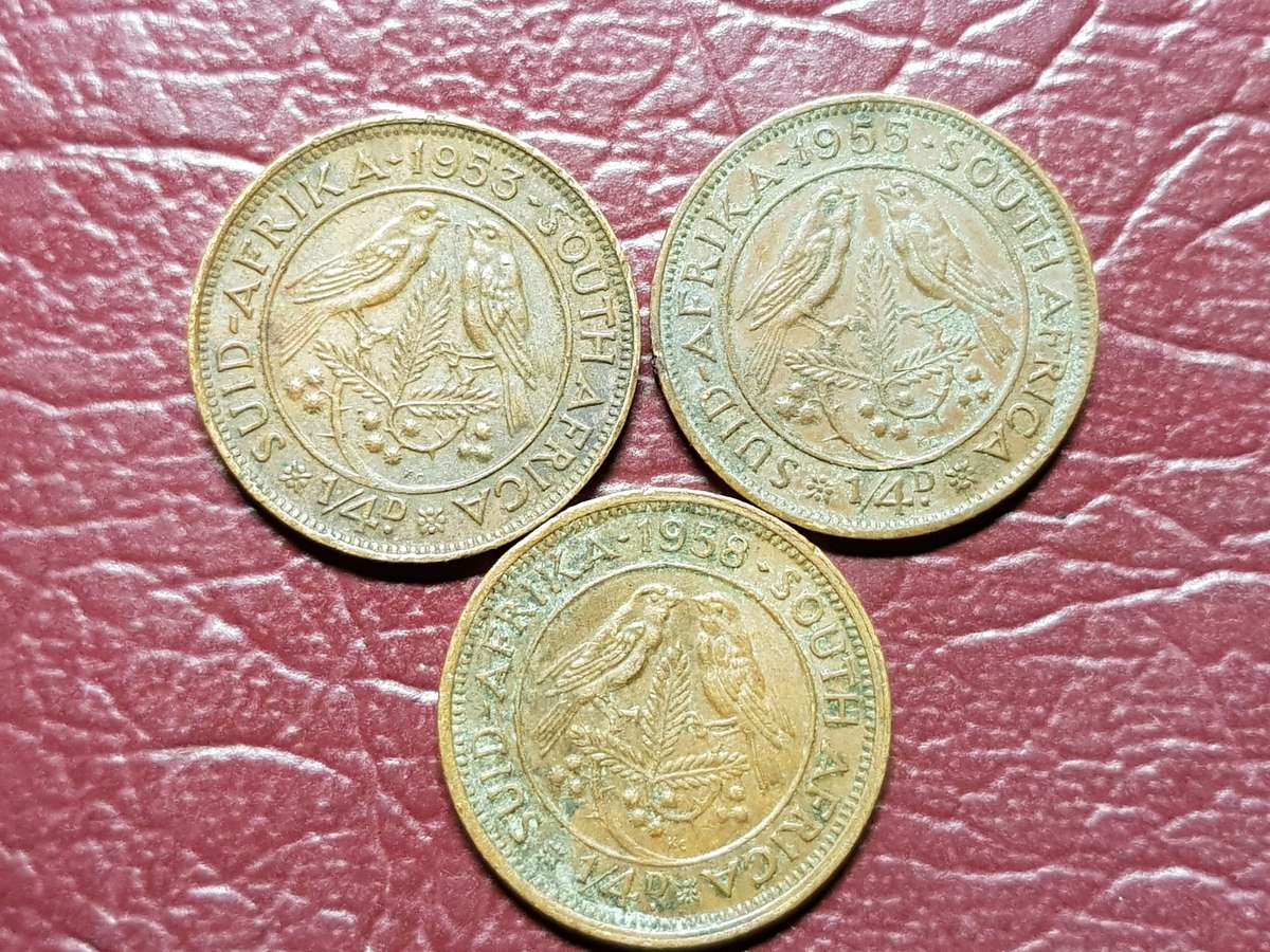 A Lot Of 3 x SA Union Quarter Pennies - Different dates - [Bid per coin to take all]