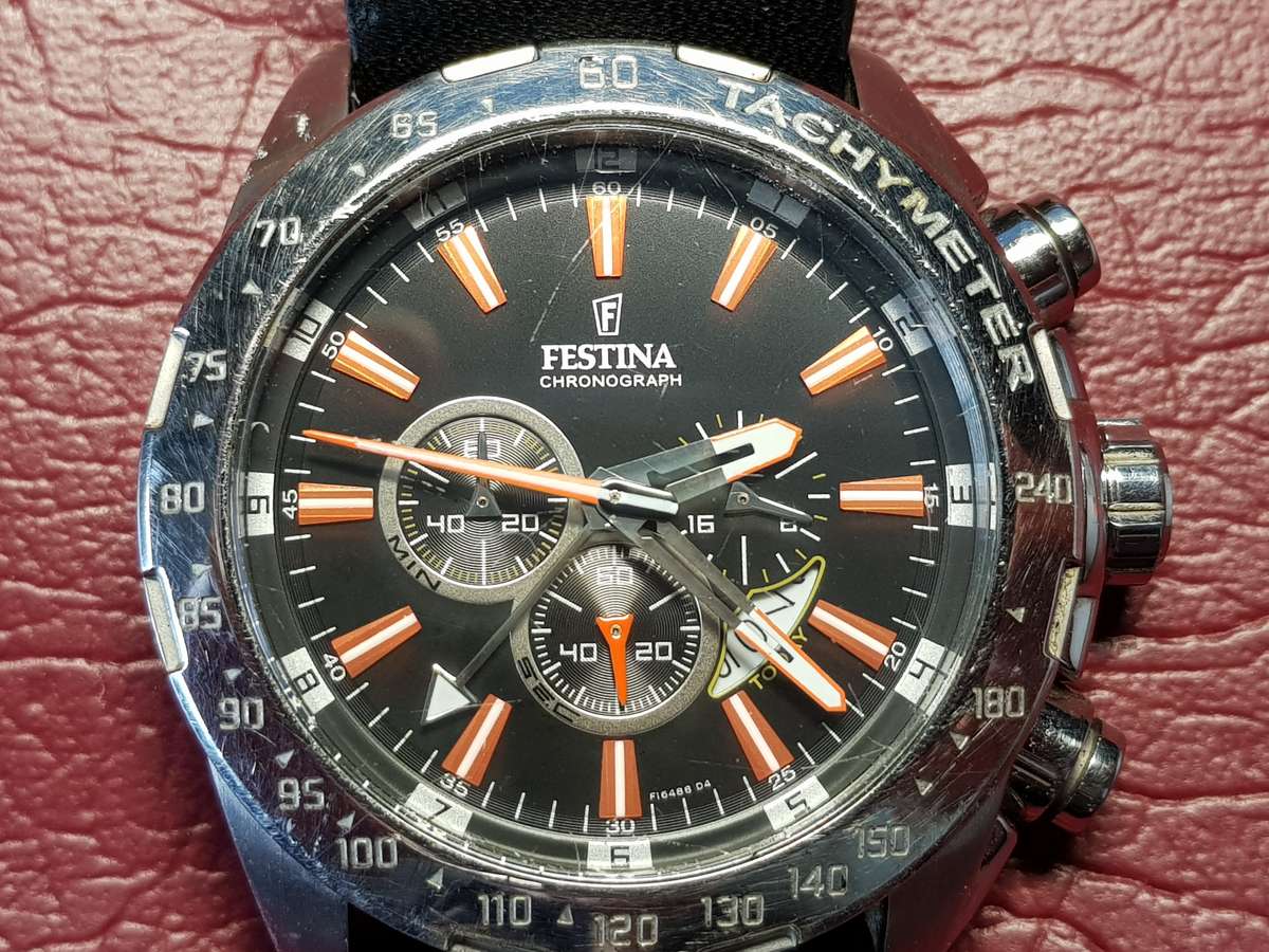 Festina Chronograph Watch With New Battery In Very Good Working Condition*