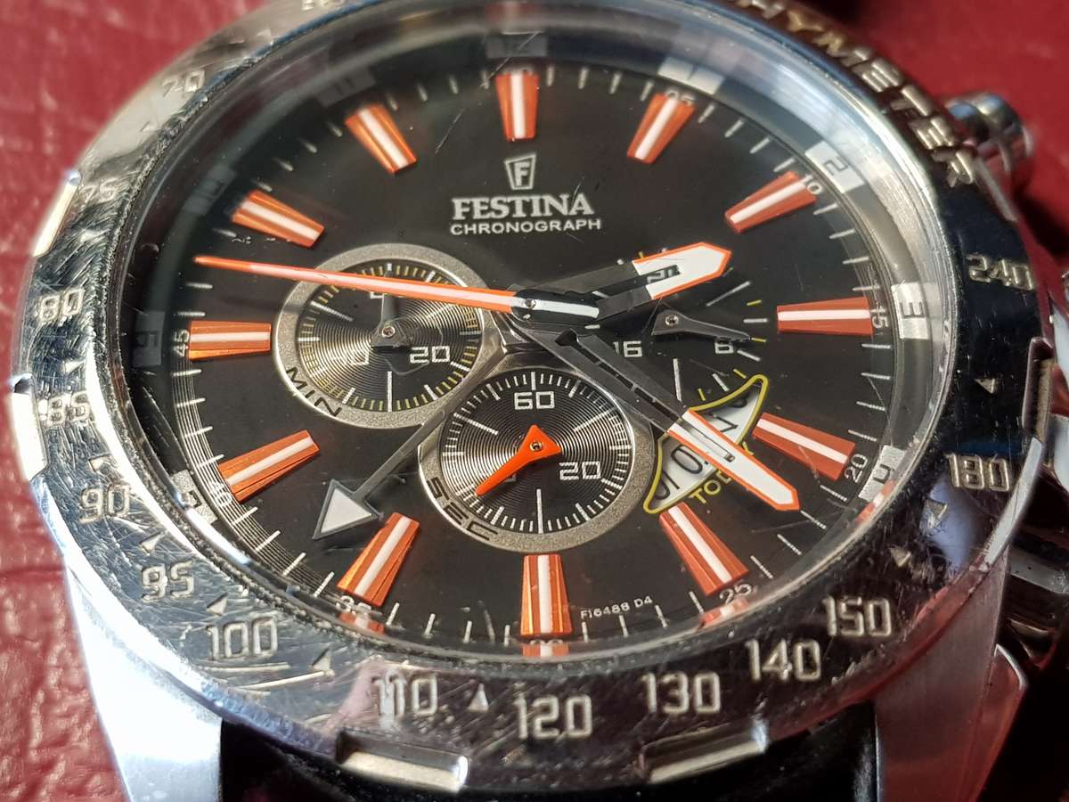 Festina Chronograph Watch With New Battery In Very Good Working Condition*