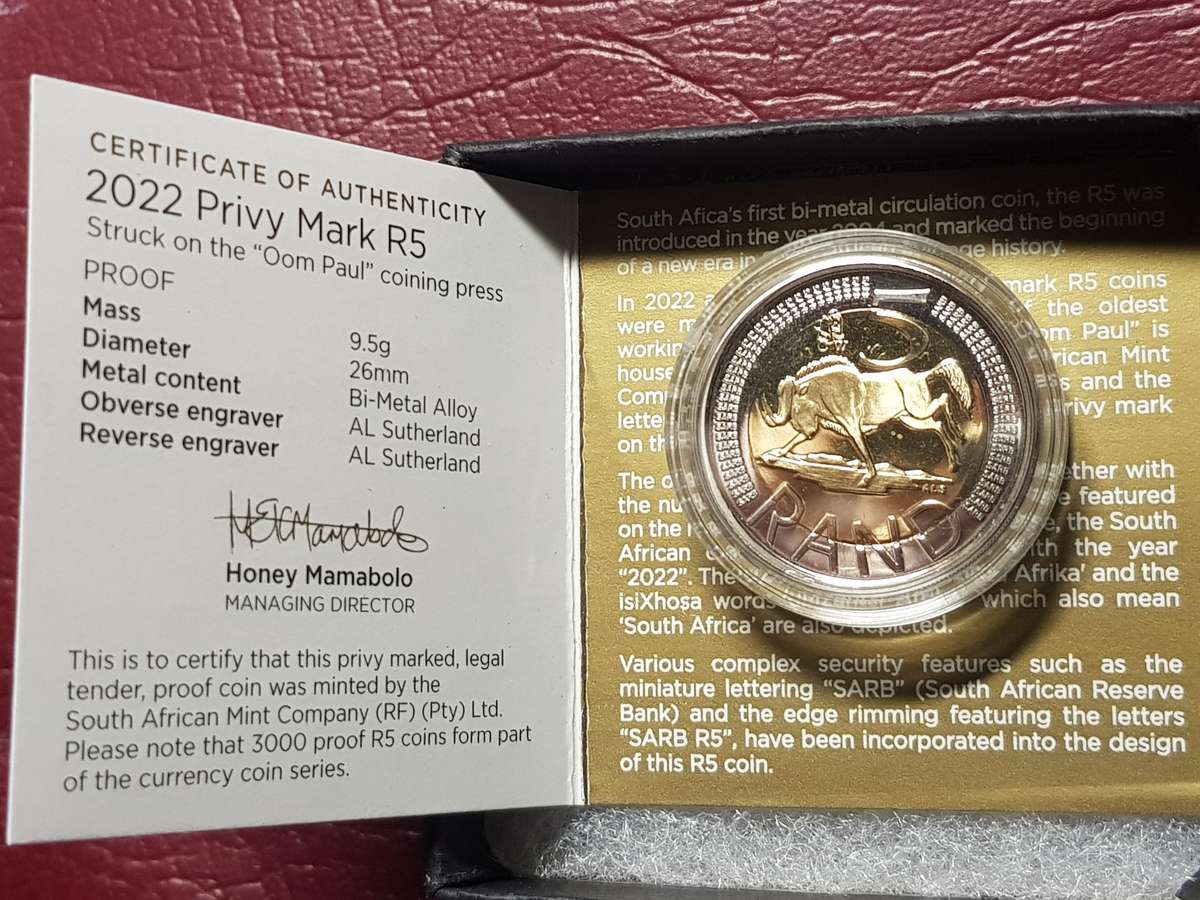 2022 RSA R5 Privy Mark Proof Capsuled With C.O.A In Original Box