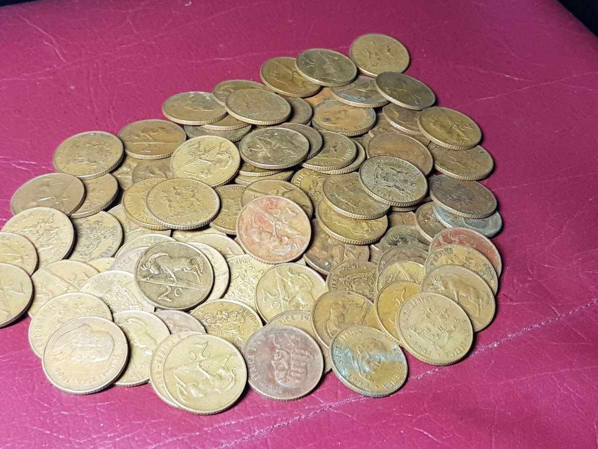 A Lot Of 100 RSA Bronze 2 Cents - [Bid per coin to take all]