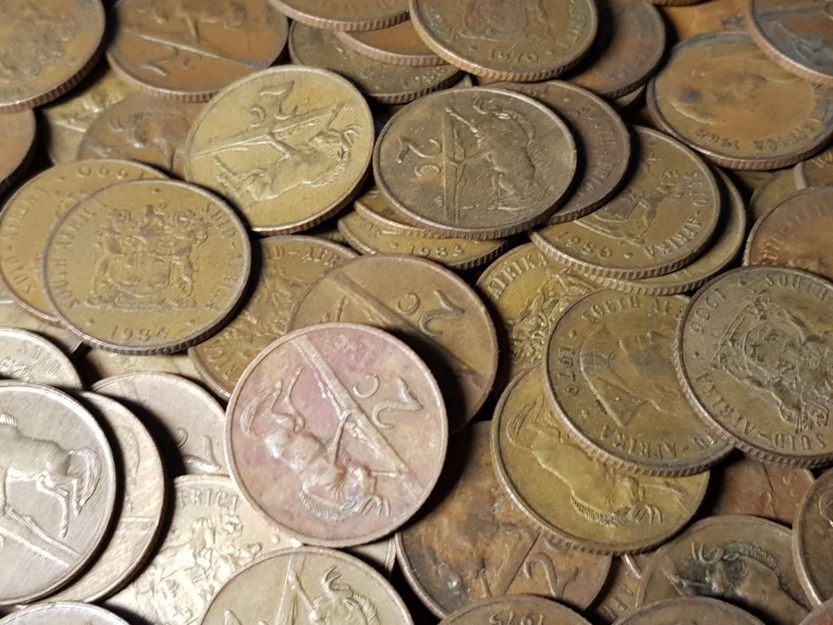 A Lot Of 100 RSA Bronze 2 Cents - [Bid per coin to take all]