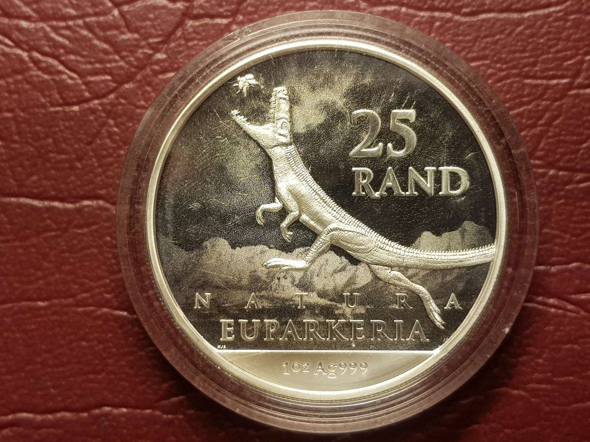 2019 RSA 1 Oz Silver 25 Rand Euparkeria Proof Capsuled