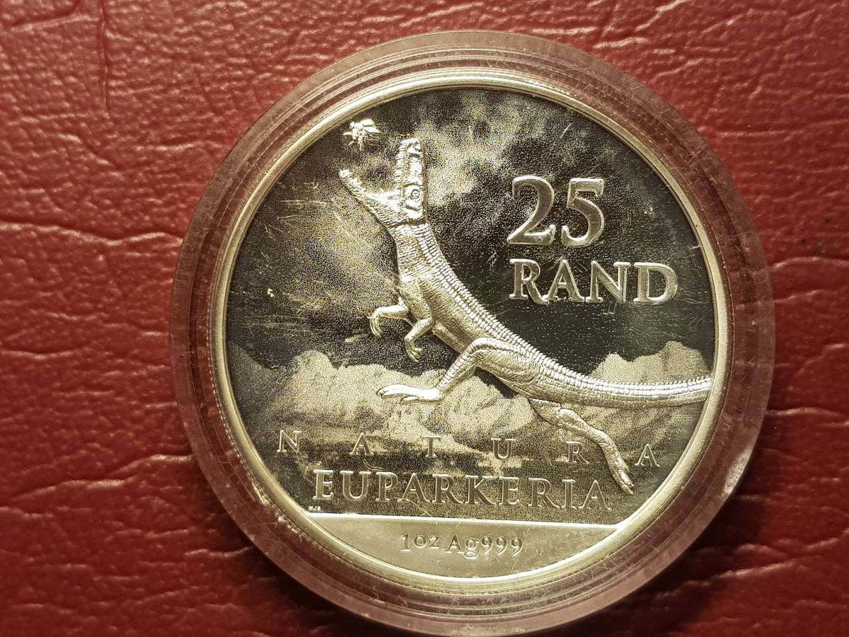2019 RSA 1 Oz Silver 25 Rand Euparkeria Proof Capsuled