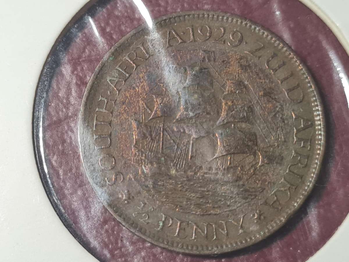 1929 SA Union Half Penny