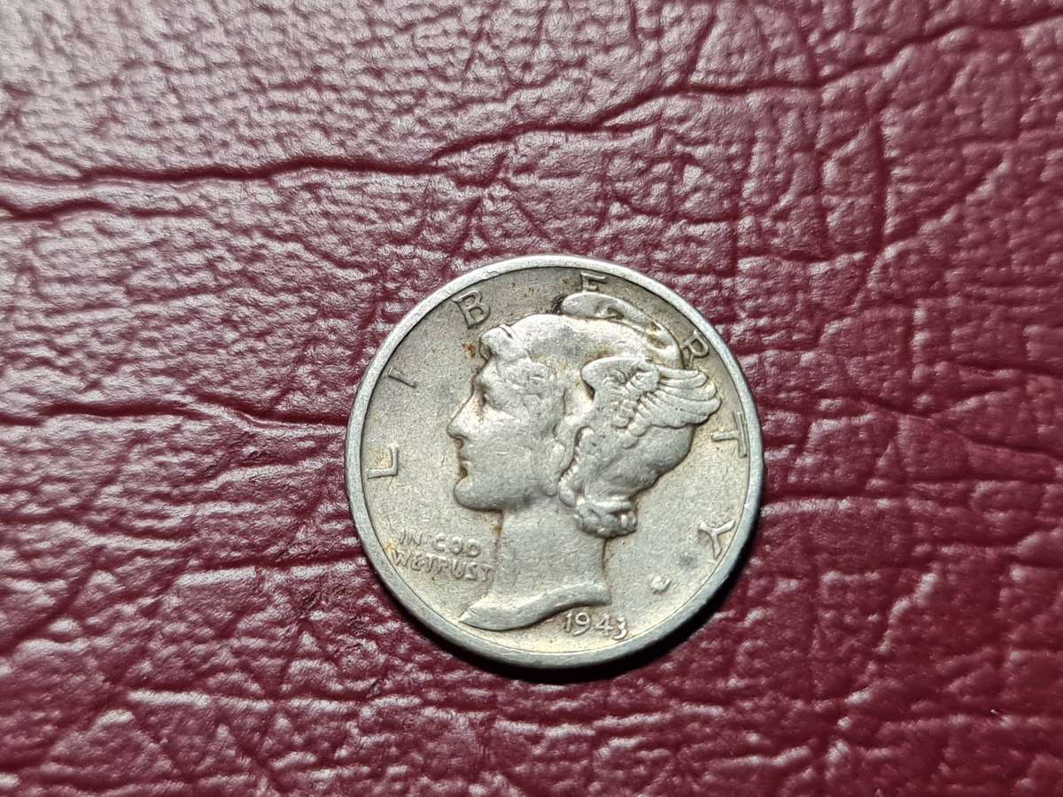 1943 USA Silver 1 Dime "Mercury Dime"