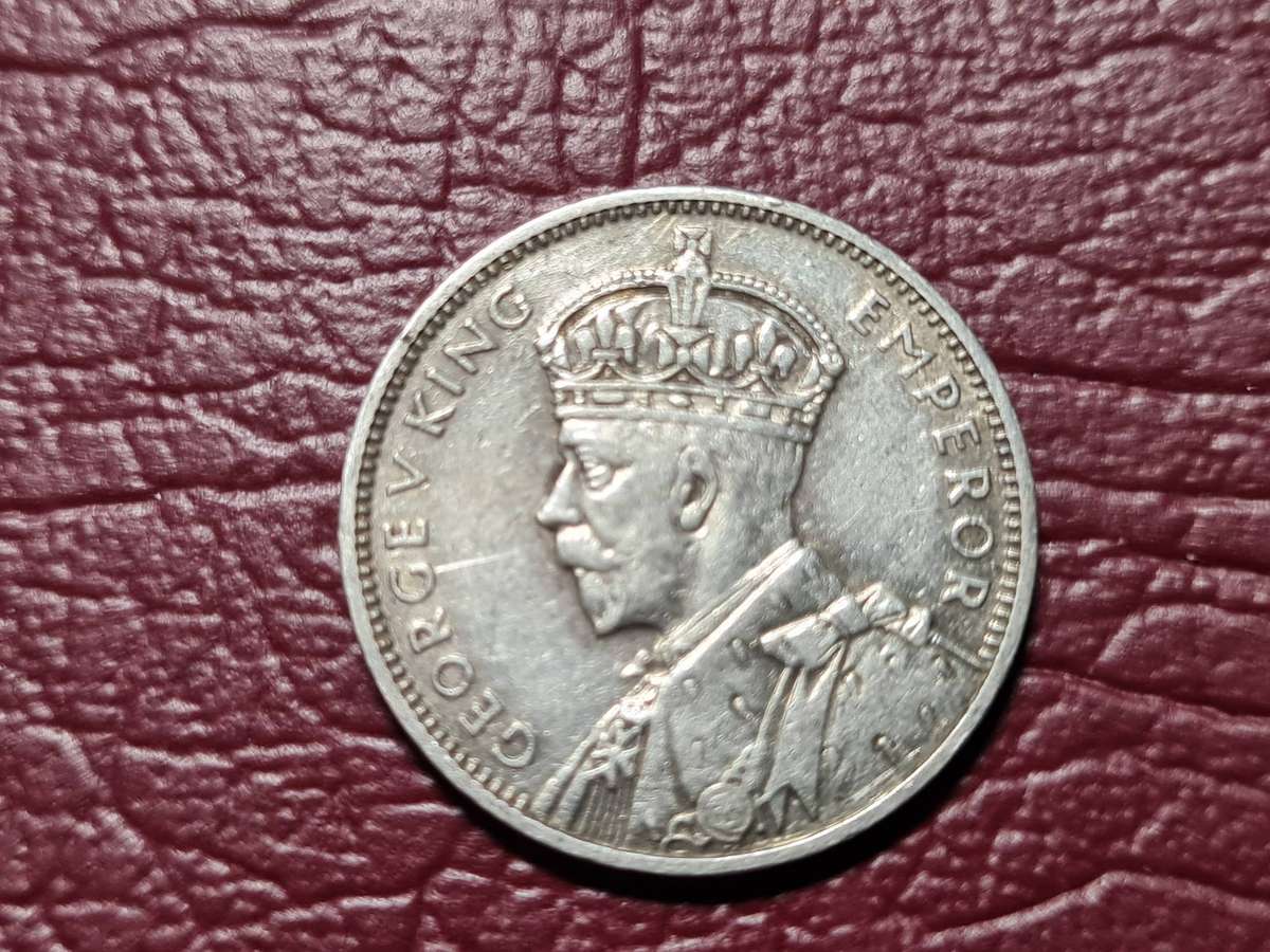 1934 Mauritius Silver ½ Rupee - George V