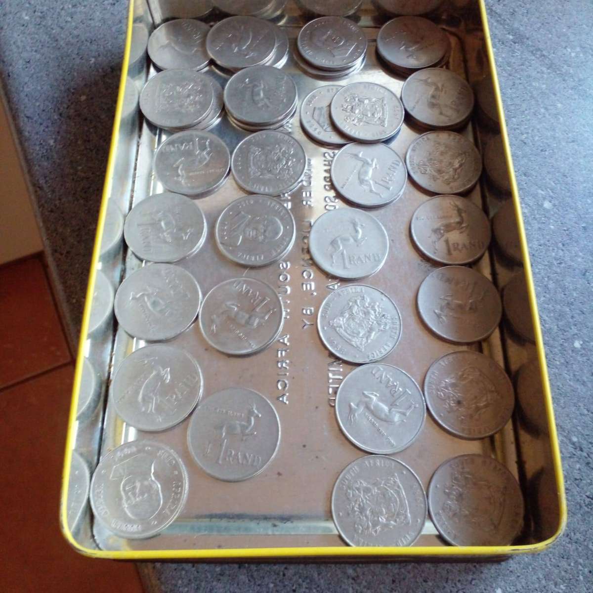 34 X NICKEL Springbok R1 RAND COINS