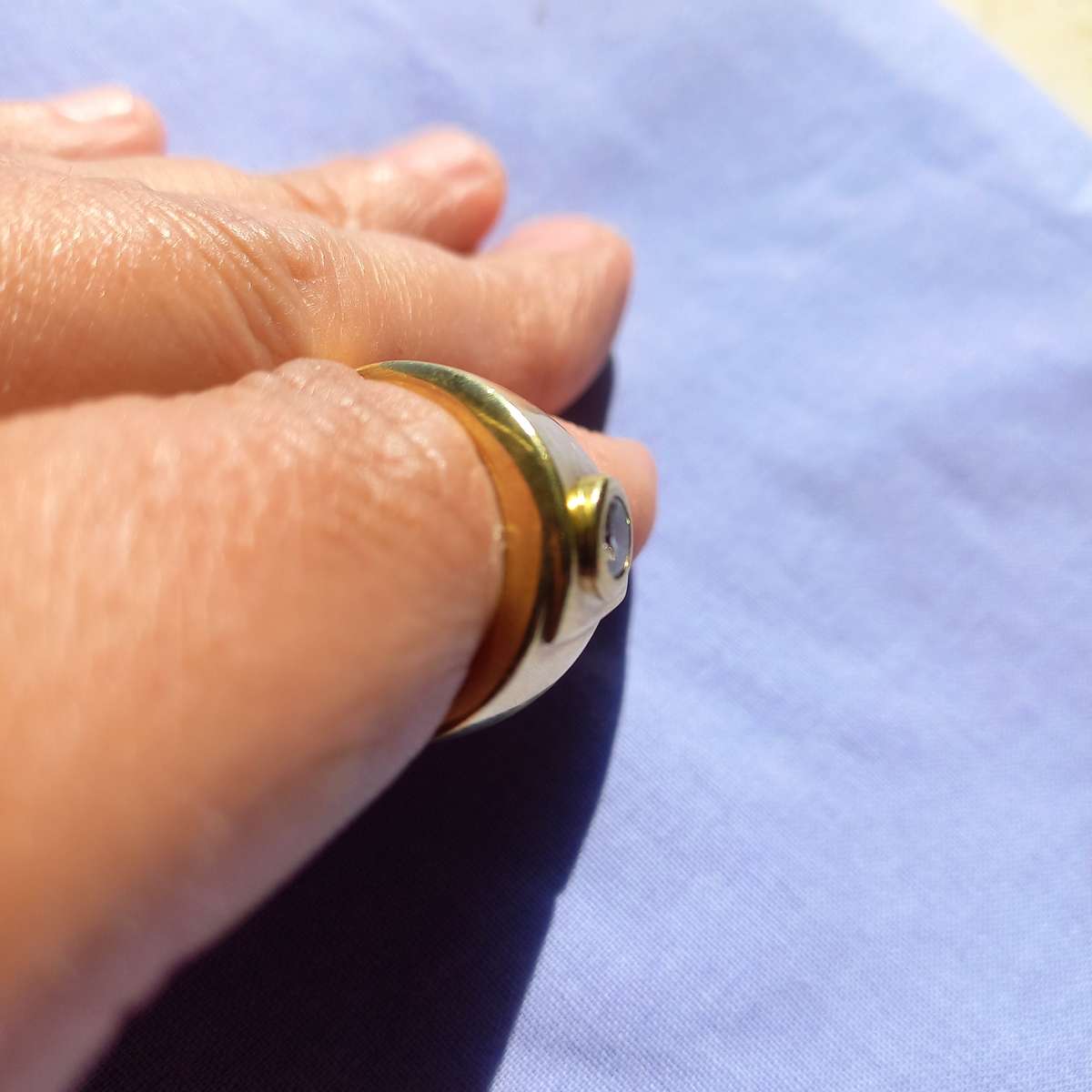 Brass and CZ dress/costume ring