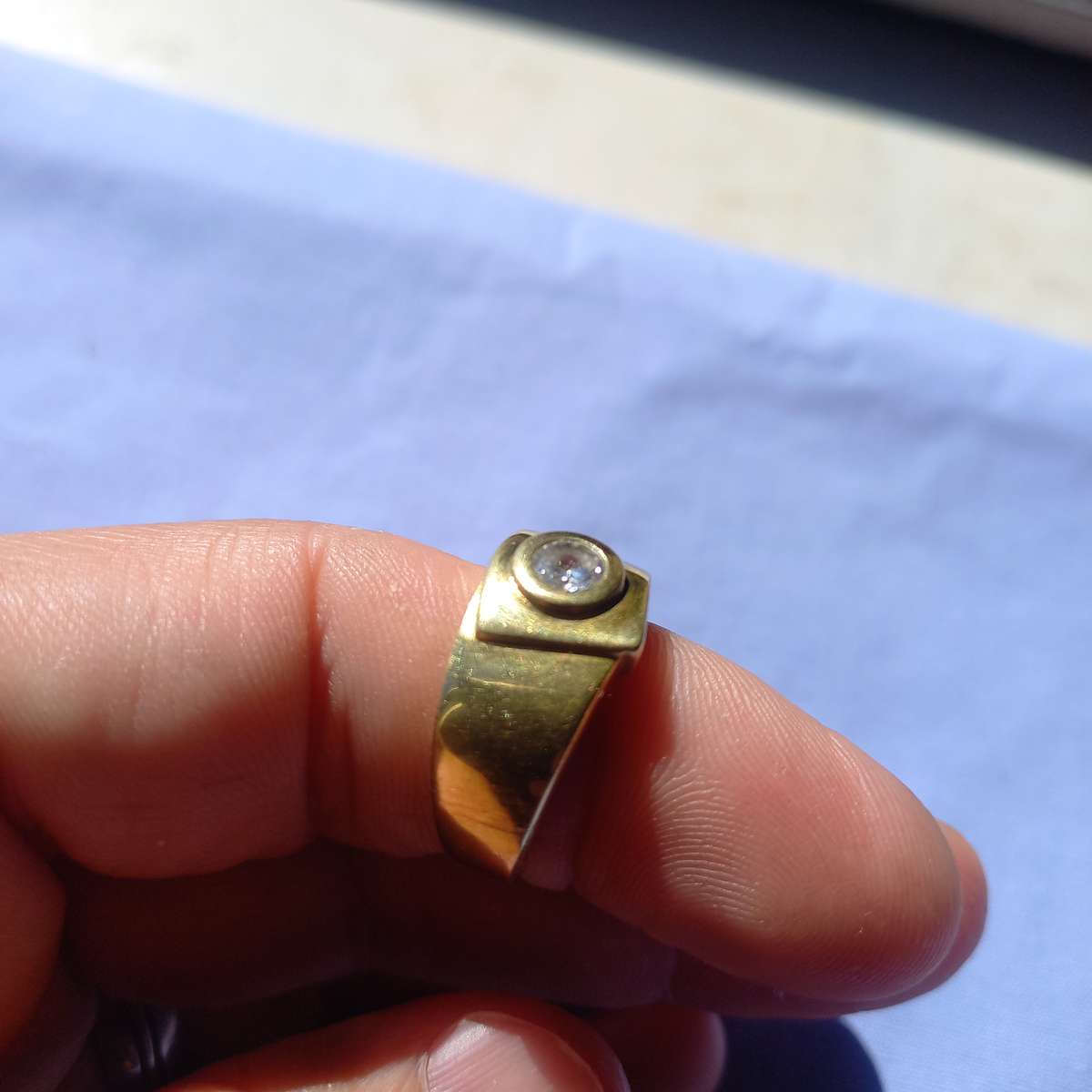 Brass and CZ dress/costume ring