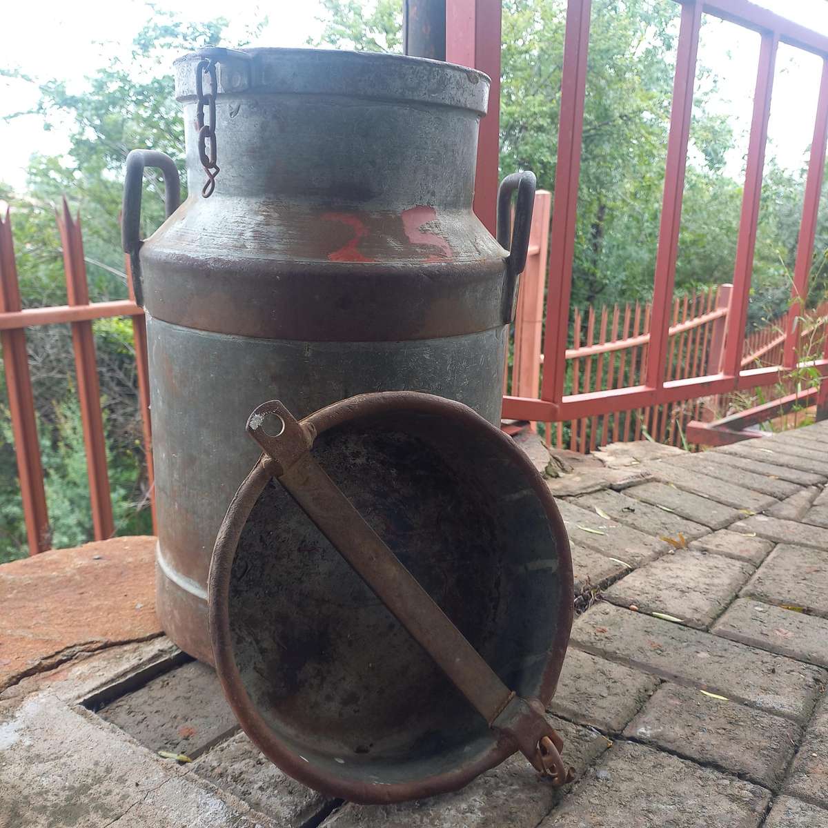 Vintage Steel Milk can about 25L