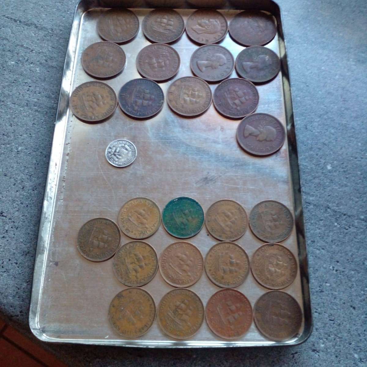 JOBLOT UNION OF SA 13 PENNIES AND 13 HALFPENNIES.