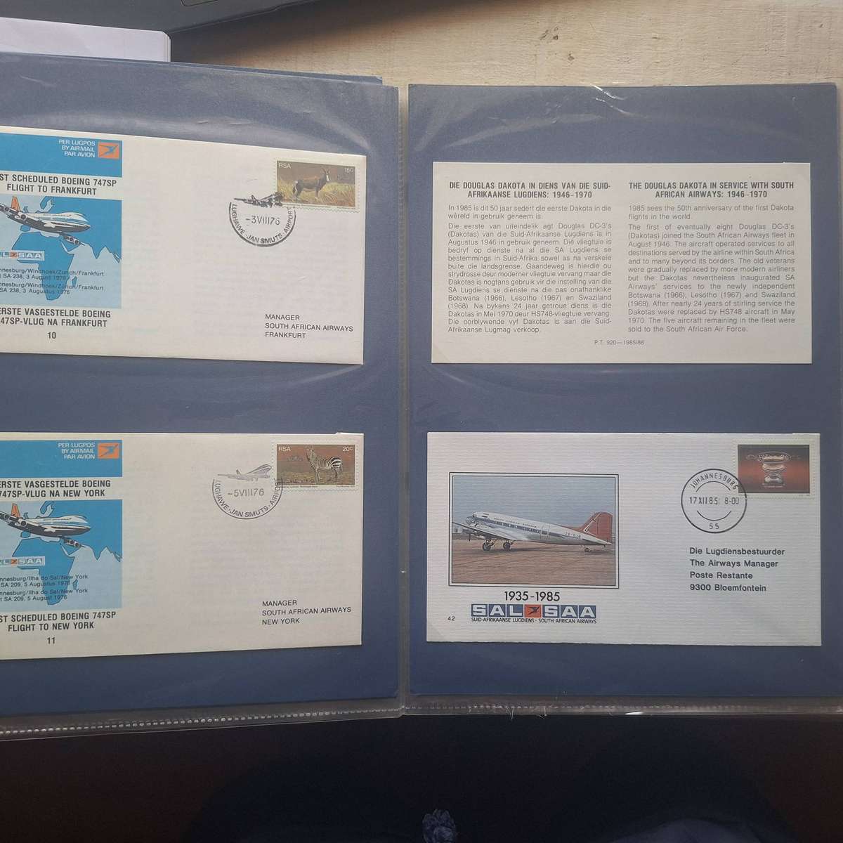 A4 file with International flights and Aeronatical stamps and covers