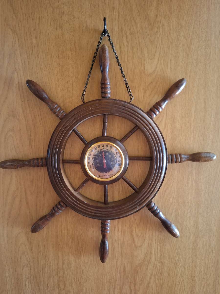 Wooden Thermometer Wheel 26 cm in Diameter