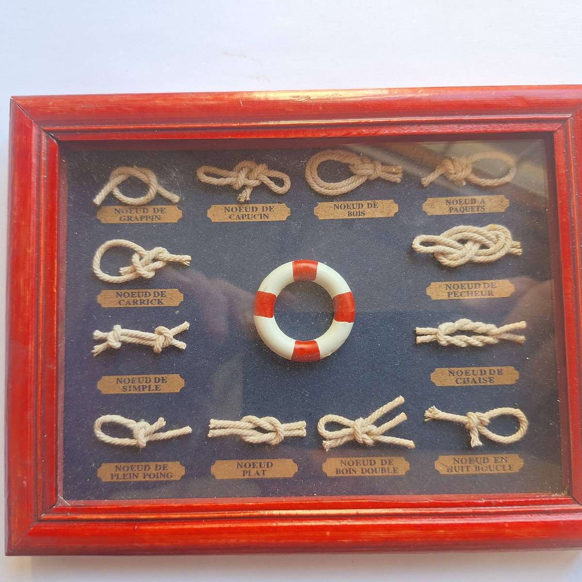 Sailer knots in frame 17cm x 13 cm