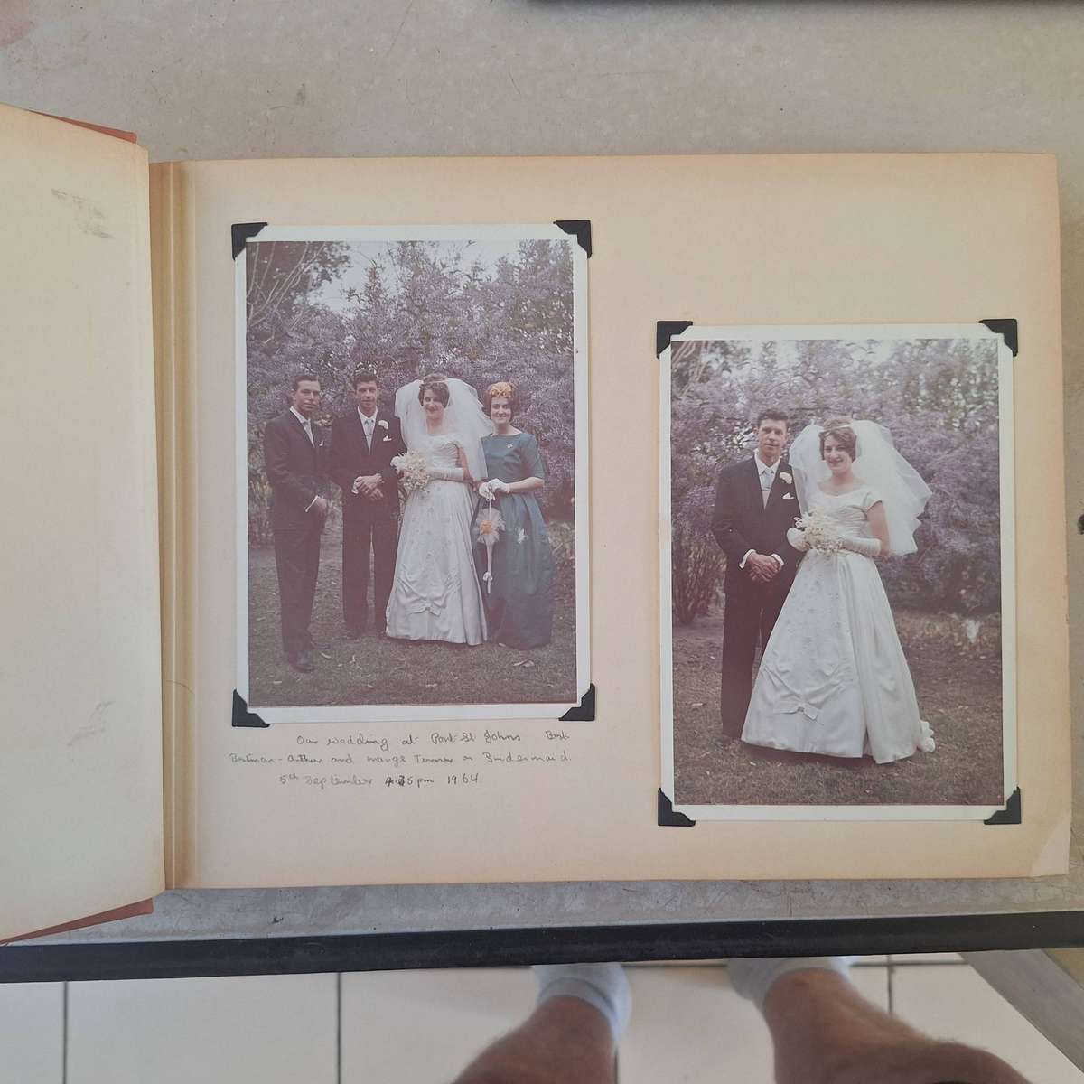 Vintage photo album with photos from early 1960's