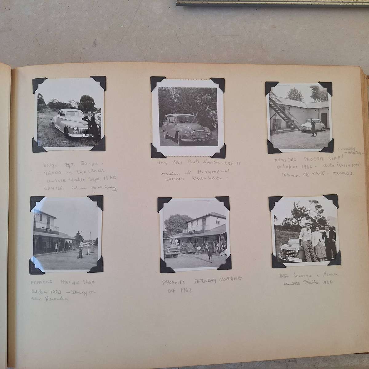 Vintage photo album with photos from early 1960's