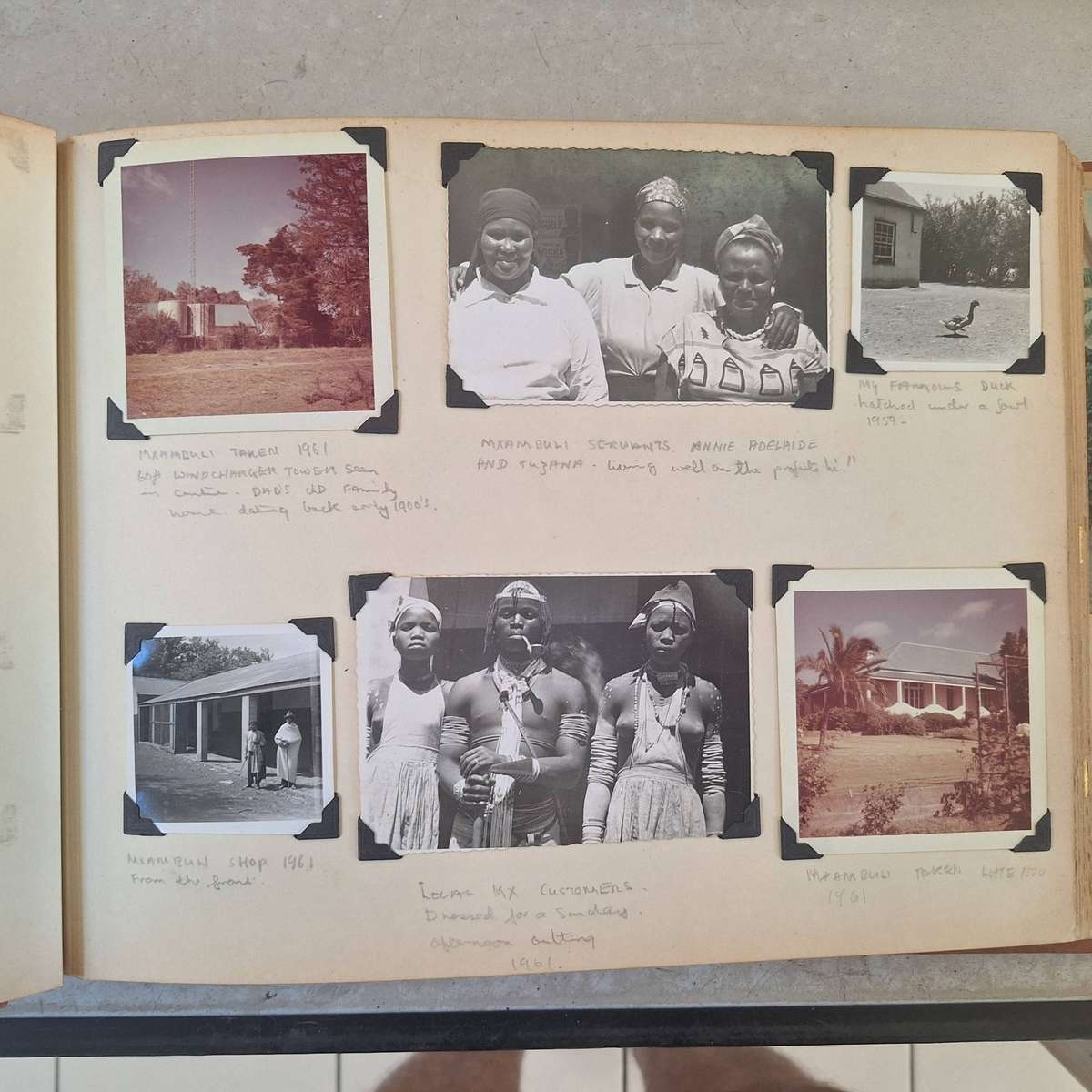 Vintage photo album with photos from early 1960's