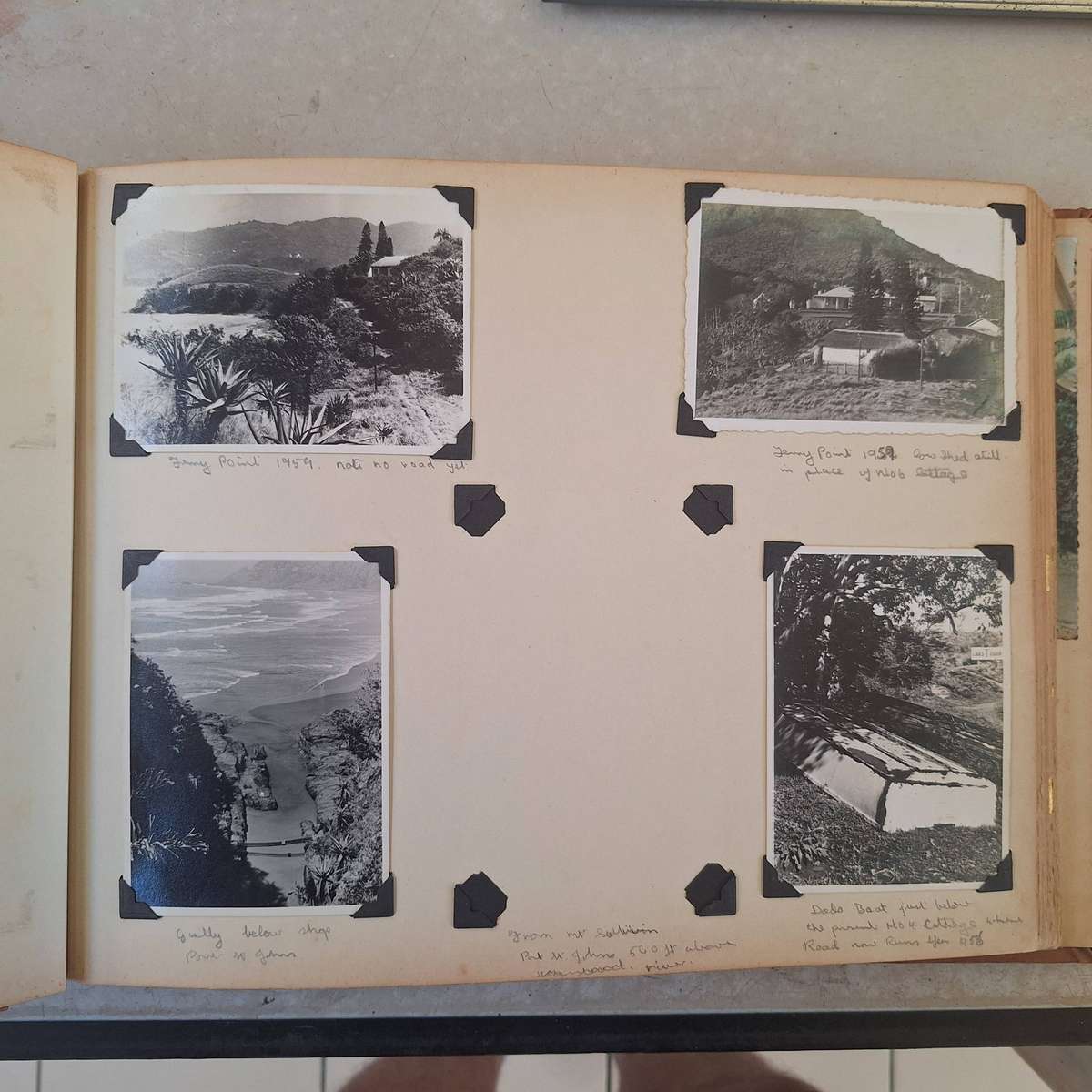 Vintage photo album with photos from early 1960's