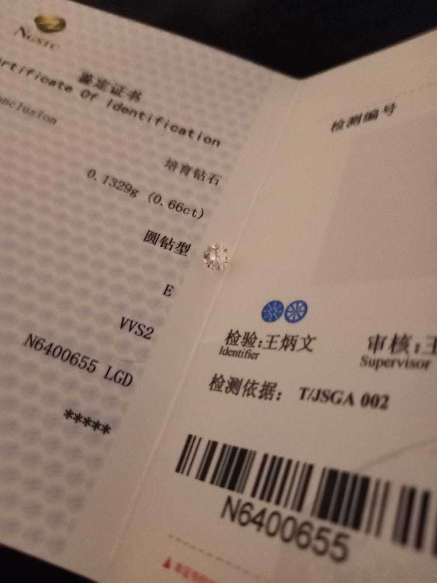 0.66ct Round cut Diamond  EVvs2 Brilliant Round cut 3EX (CVD)