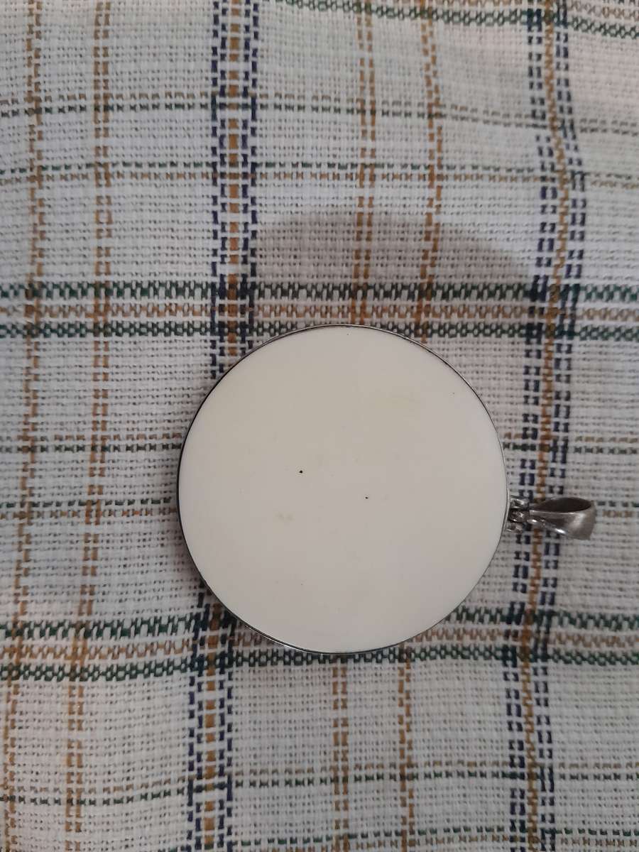 Vintage Mother of Pearl Silver Pendant