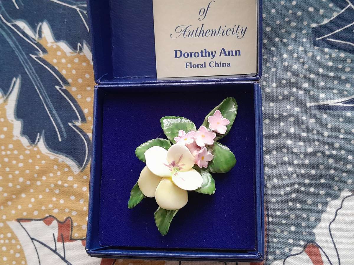 Dorothy Ann hand painted Porcelain Brooch
