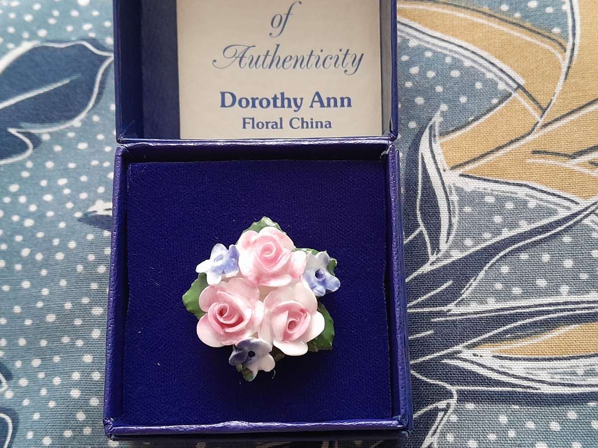 Dorothy Ann hand painted Porcelain Brooch