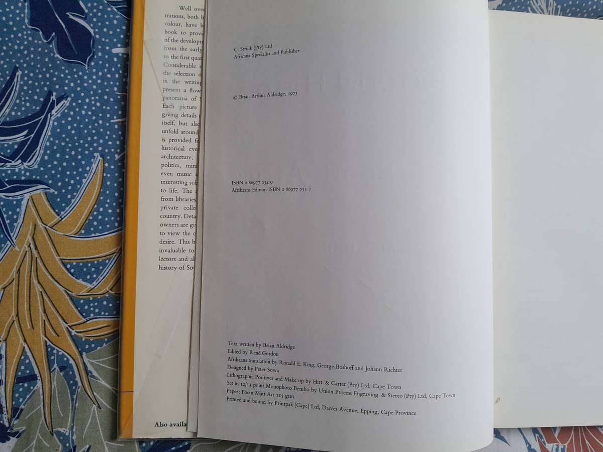 The Pictorial History of South Africa  Sign by the author  Brian Aldrige