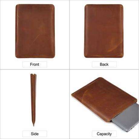 Luxury Vintage Style Genuine Cowhide Leather 14