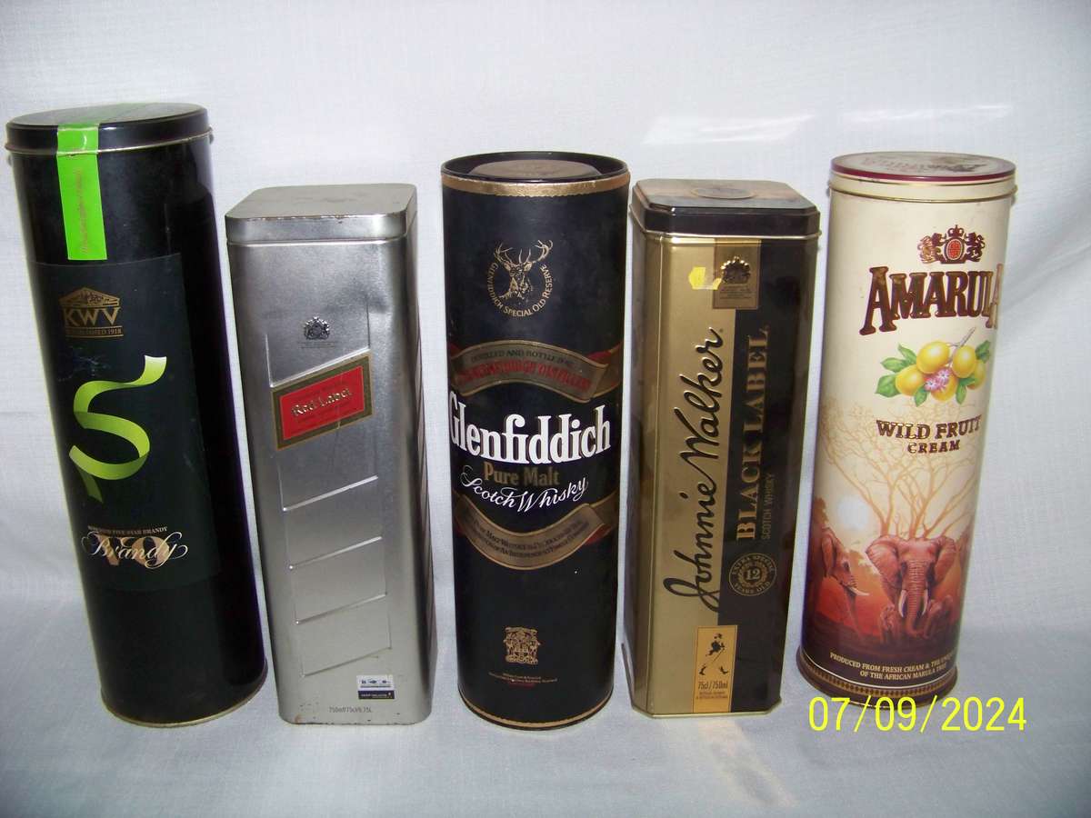 Presentation bottle tins X 5