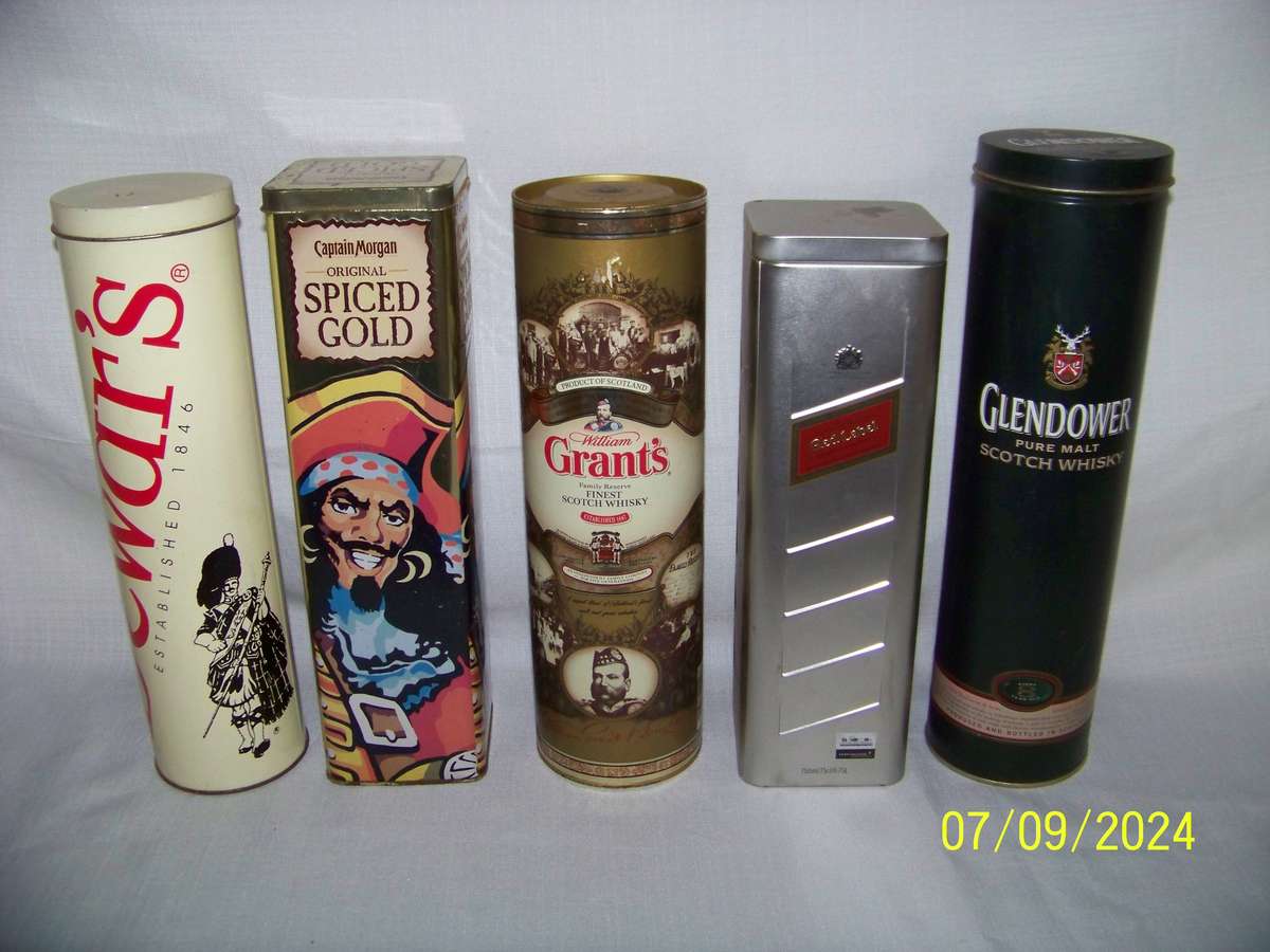Presentation bottle tins X 5