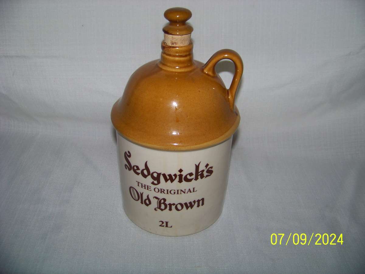 Old Brown Sherry Jug