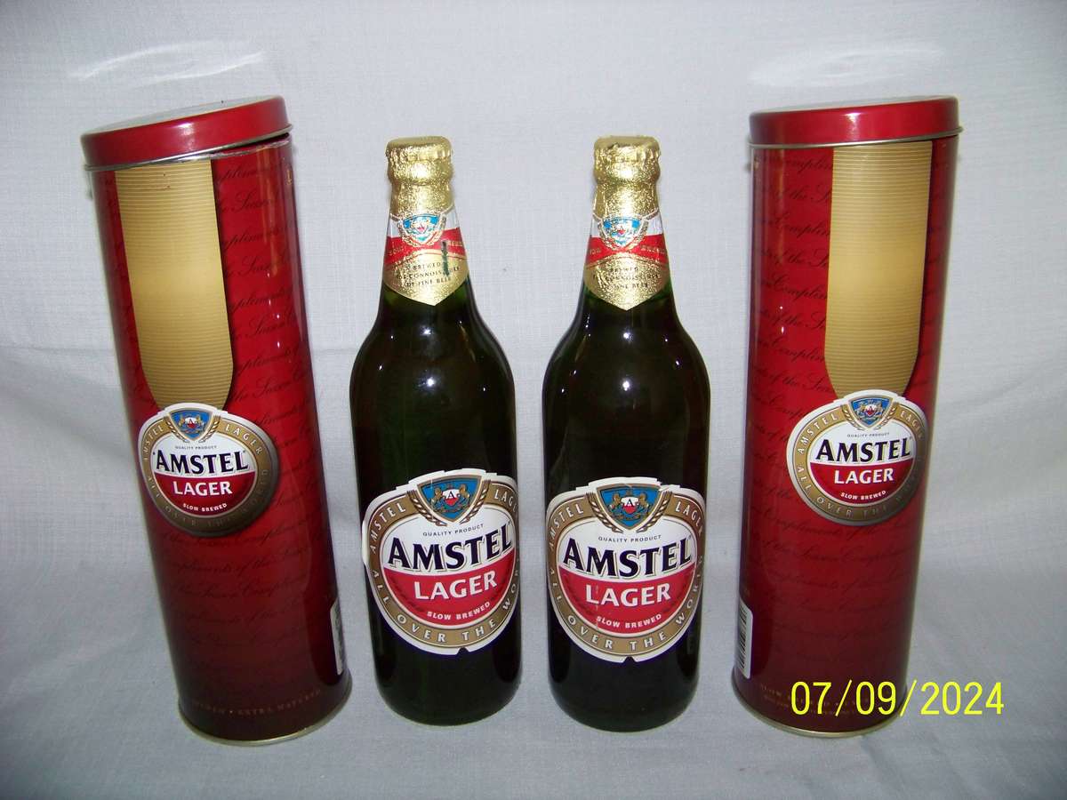 Amstel Lager 750ml in display tin X 2