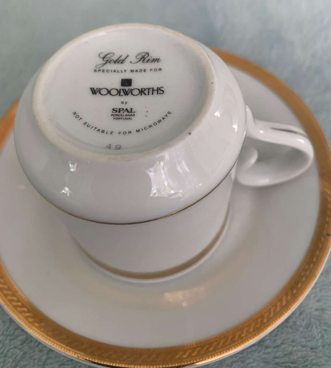Woolworth Coffee cup with gold trim