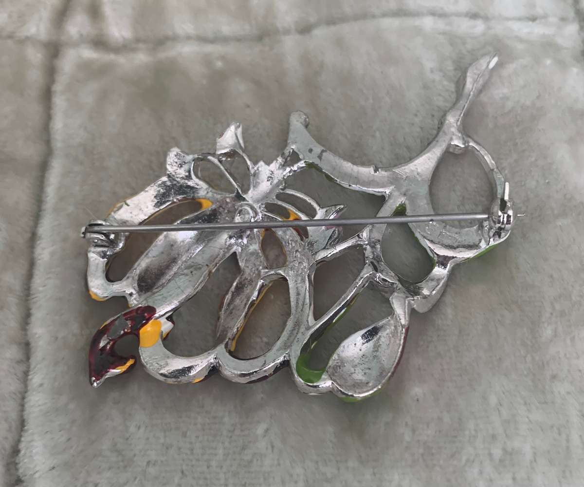 Flame lily brooch in box