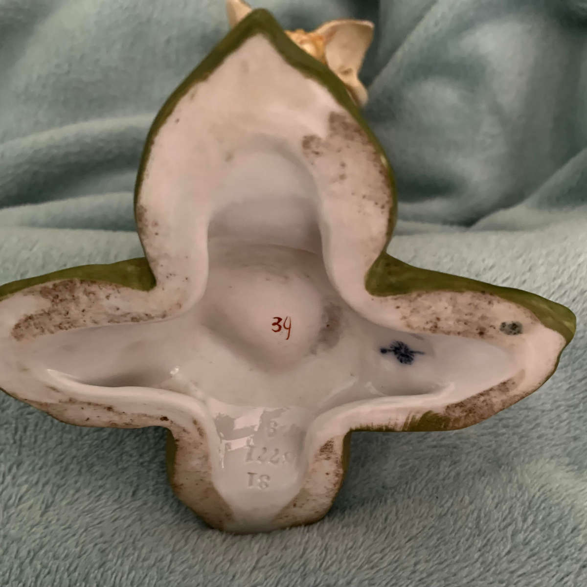 Art Nouveau Porcelain candle holder