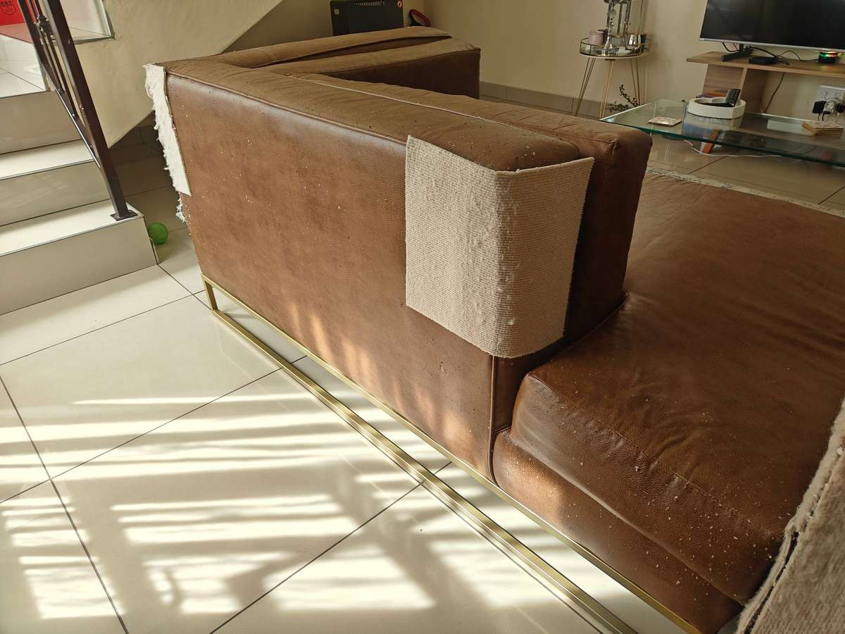 Bradley L-Shaped sofa suite Rosegold frames