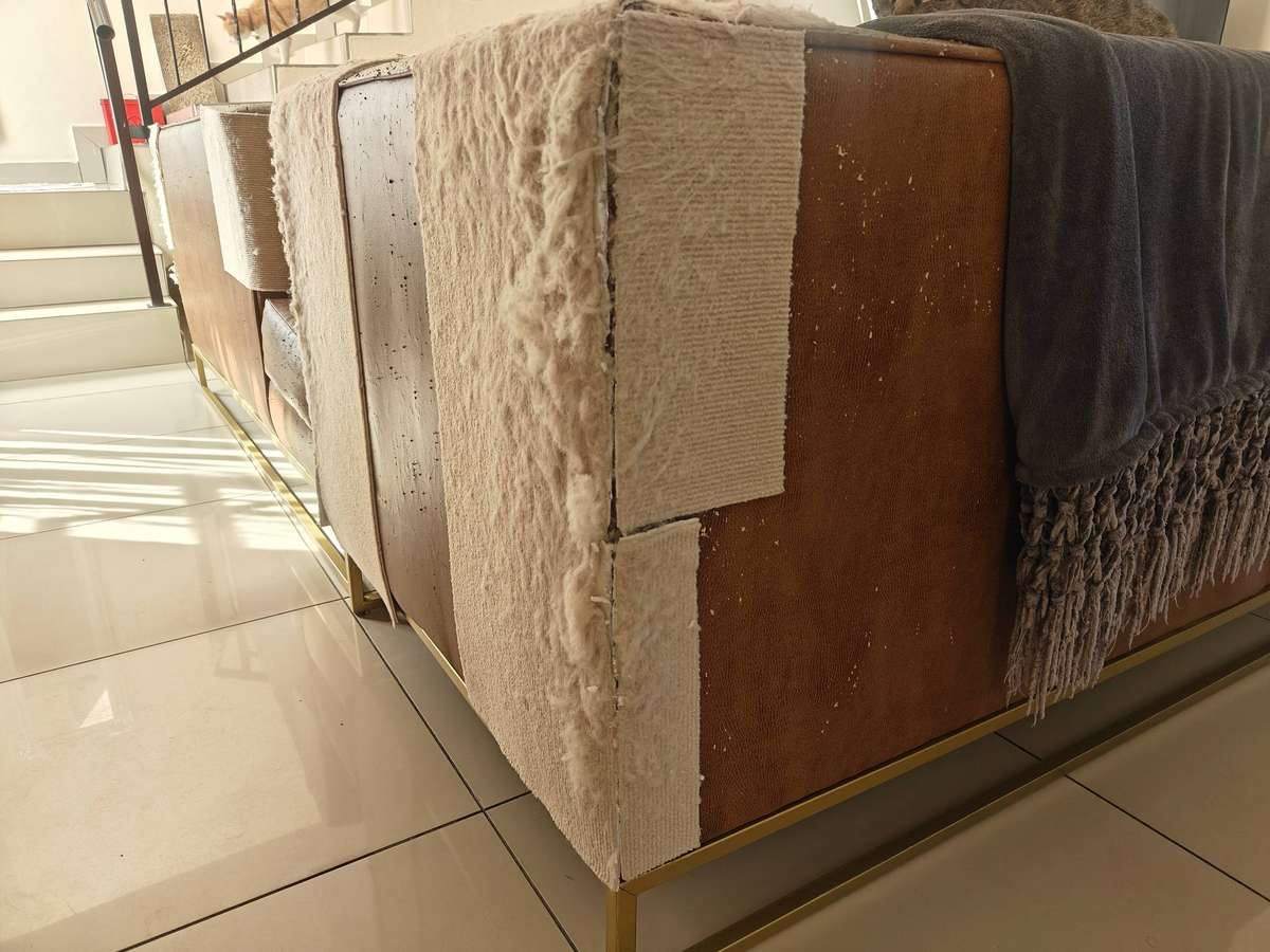 Bradley L-Shaped sofa suite Rosegold frames