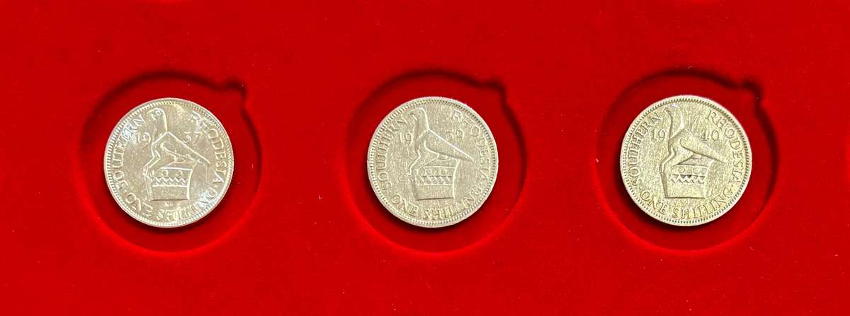 Higher Grade S. Rhodesia Silver Shillings (37, 39, 40) - BID PER COIN