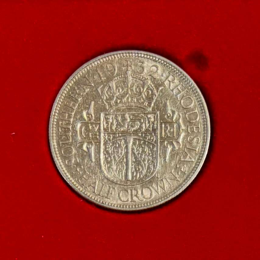 Higher Grade S. Rhodesia 1932 Silver Half-crown