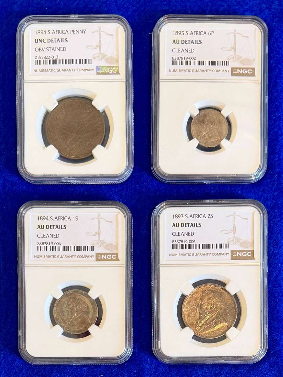 Graded ZAR AU/ UNC Coins X4: NGC - BID PER COIN