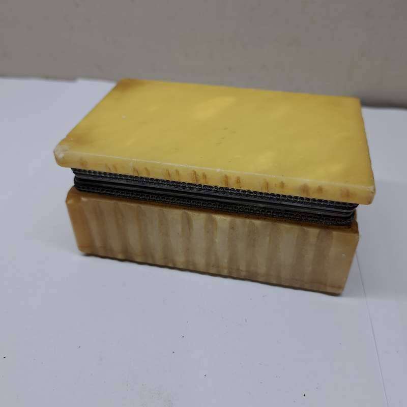 Vintage Alabaster trincet box Made In Italy 1960