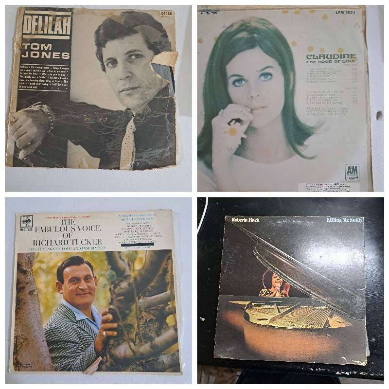 4 records, TOM JONES, Claudine Longet, Roberta Flack, RICHARD TUCKER